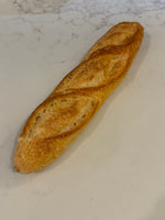 A Le 76 demi baguette, the half length
